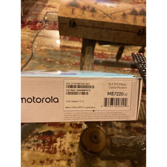 Motorola 8x4 CABLE MODEM Model MB7220 New - Picture 6 of 16